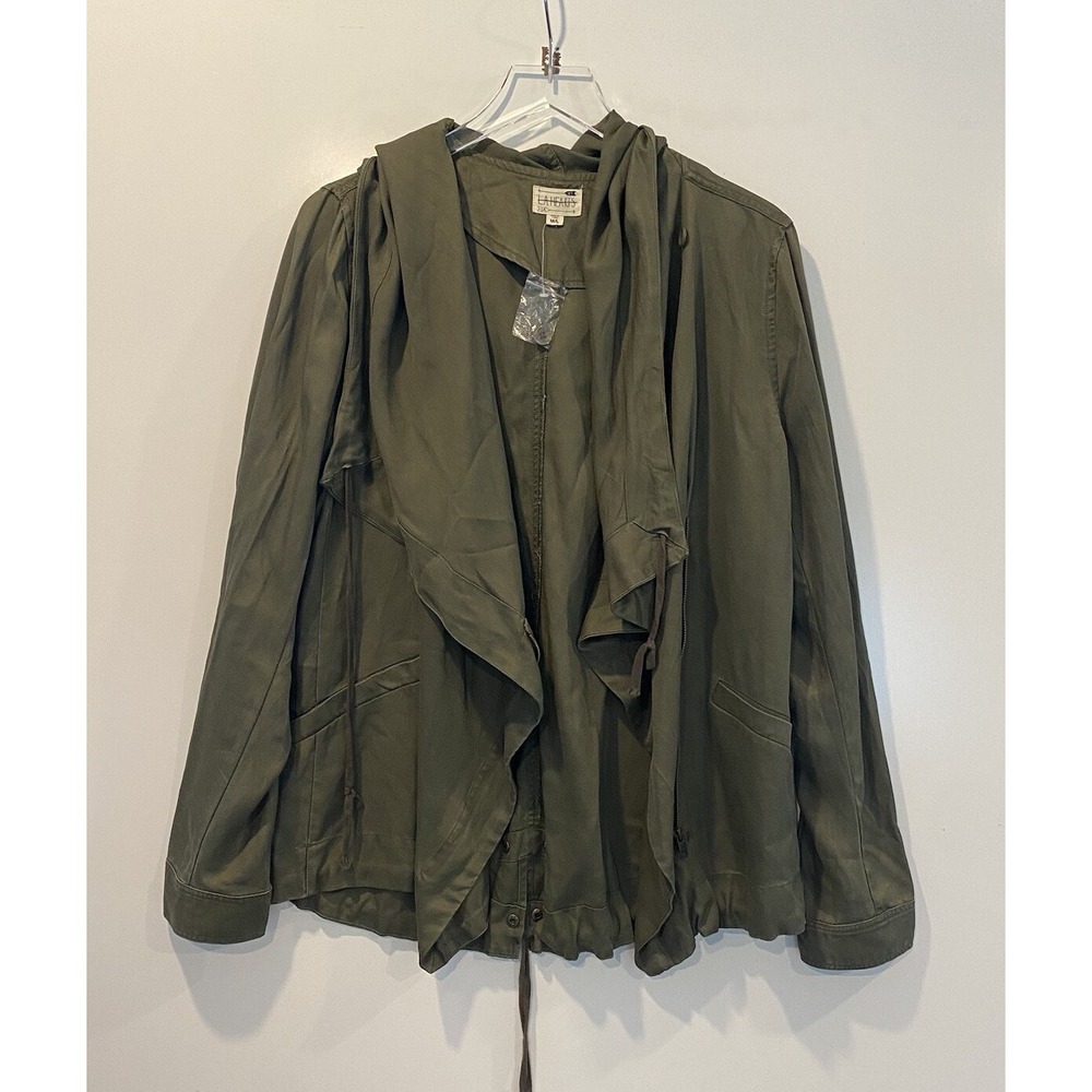 NWOT LA Hearts Green Hooded Utility Jacket Womens Size M/L (A)
